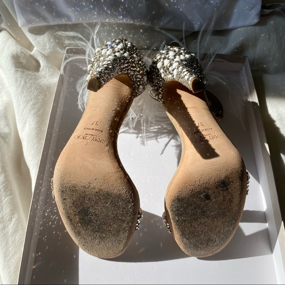 JIMMY CHOO Ostrich feather VIOLA heel 💫 - Picture 5 of 10